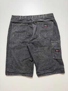 dickies carpenter denim shorts black wash mens W34